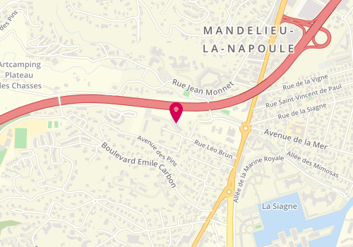 Plan de A.P Jardins, 500 Rue Léo Brun, 06210 Mandelieu-la-Napoule